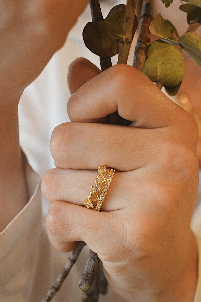 Anillo Circonia Hearts