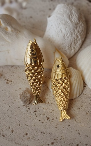 Aretes Pez de Trópico Gold